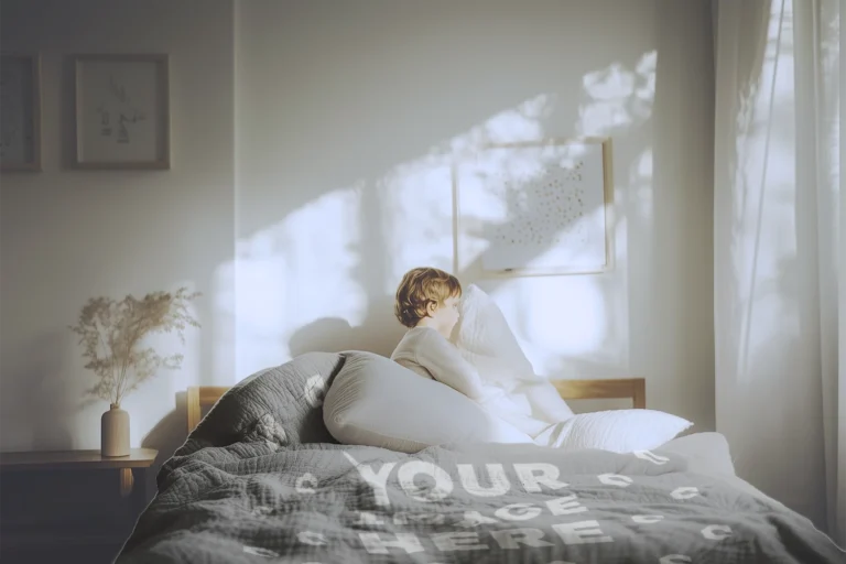 Gray Blanket Mockup Template