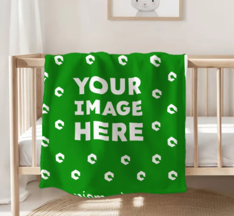 Green Blanket Mockup Template