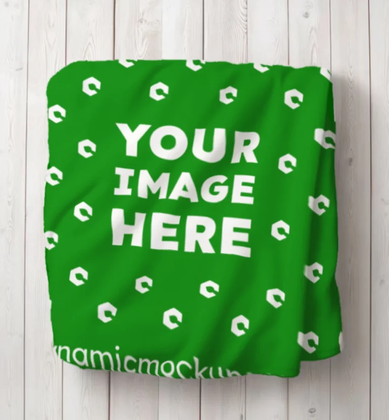 Green Blanket Mockup Template