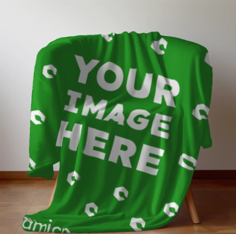 Green Blanket Mockup Template