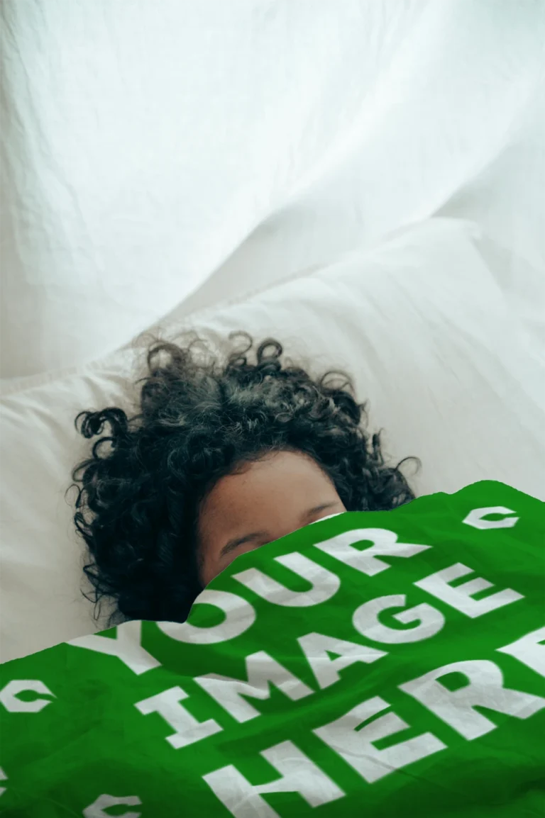 Green Blanket Mockup Template