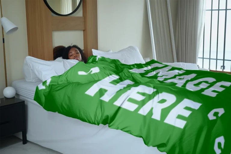 Green Blanket Mockup Template