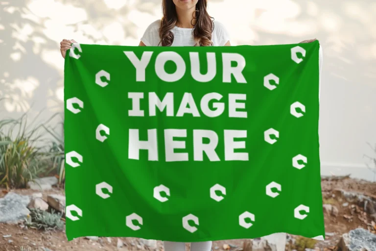 Green Blanket Mockup Template