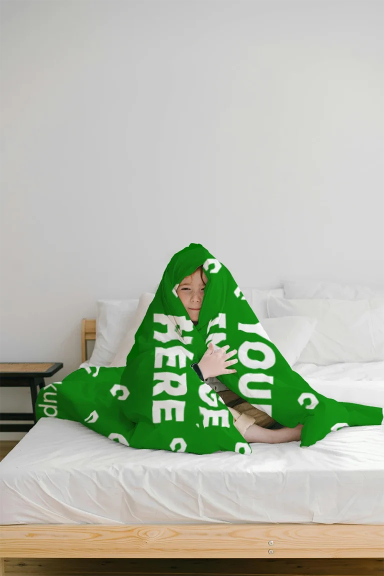 Green Blanket Mockup Template