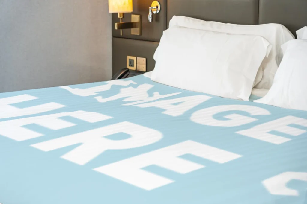 Light Blue Blanket Mockup Template