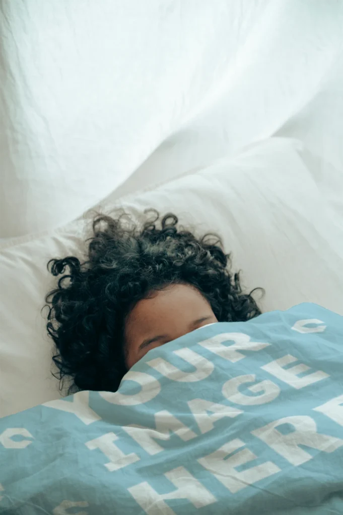 Light Blue Blanket Mockup Template