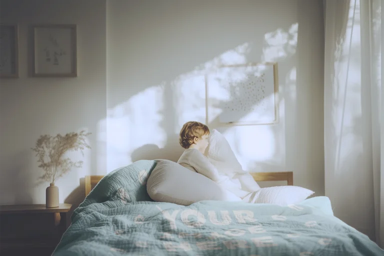 Light Blue Blanket Mockup Template