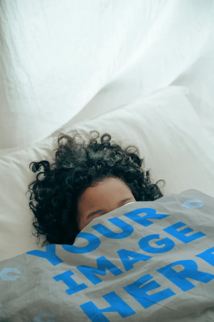 Light Gray Blanket Mockup Template
