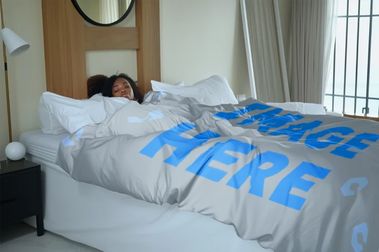 Light Gray Blanket Mockup Template