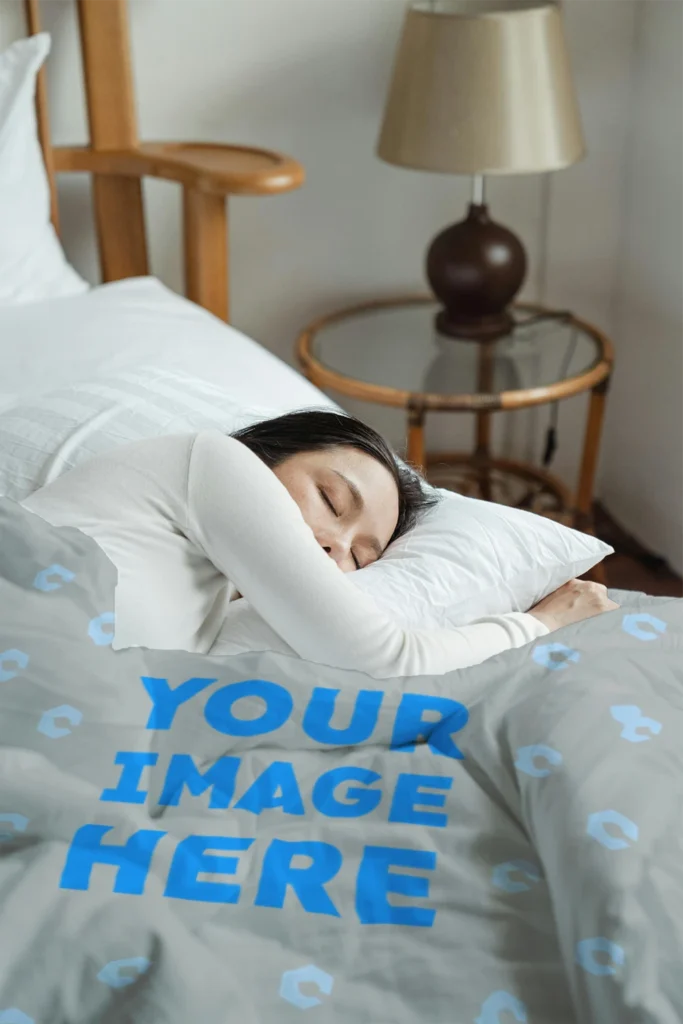Light Gray Blanket Mockup Template