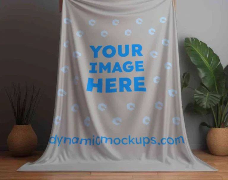 Light Gray Blanket Mockup Template
