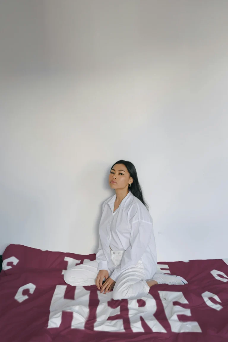 Maroon Blanket Mockup Template