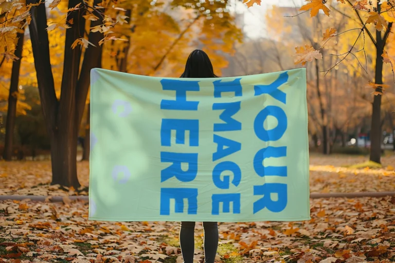 Mint Blanket Mockup Template