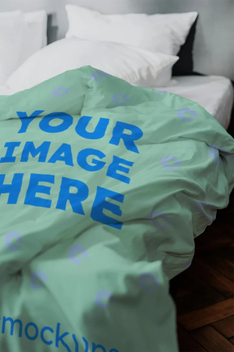 Mint Blanket Mockup Template
