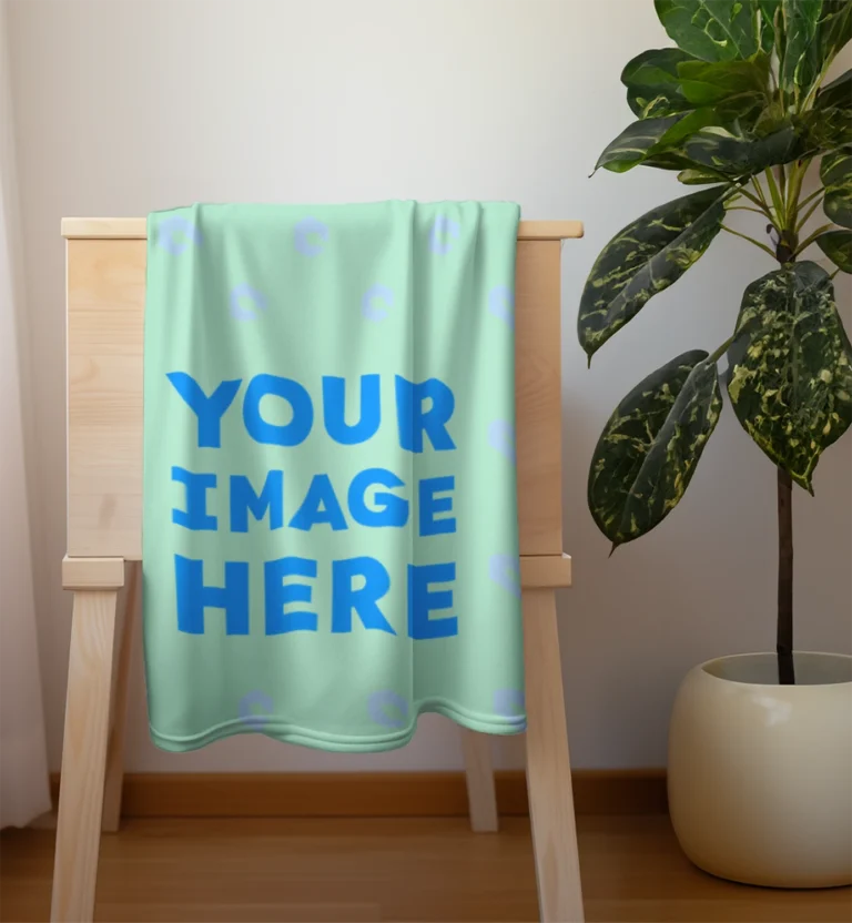 Mint Blanket Mockup Template