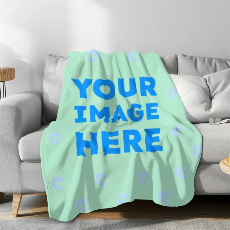 Mint Blanket Mockup Template