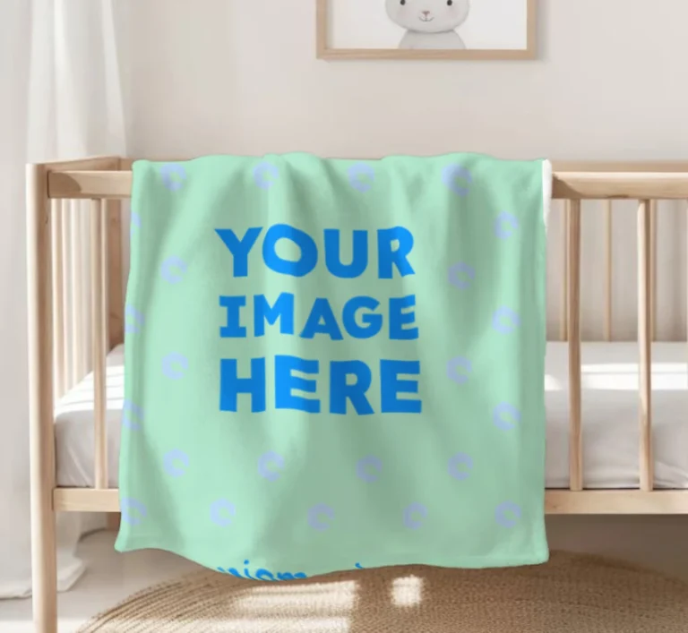 Mint Blanket Mockup Template