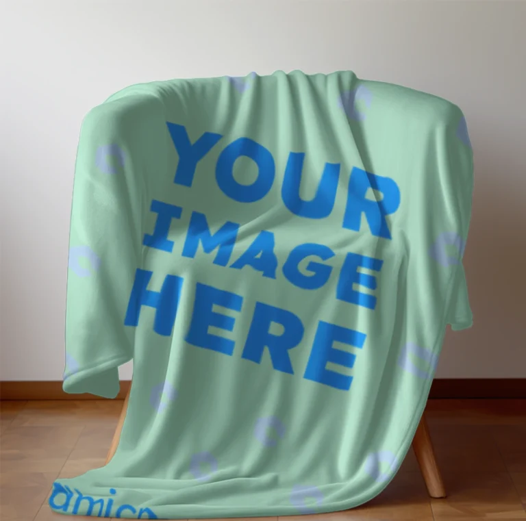 Mint Blanket Mockup Template