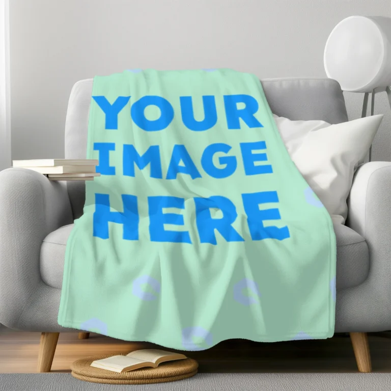 Mint Blanket Mockup Template