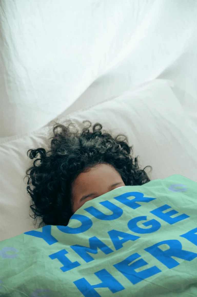 Mint Blanket Mockup Template