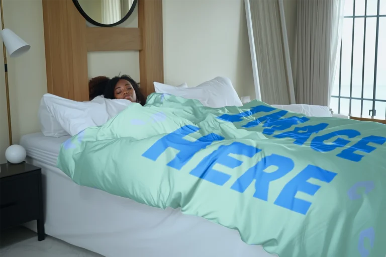 Mint Blanket Mockup Template