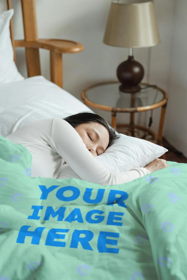 Mint Blanket Mockup Template