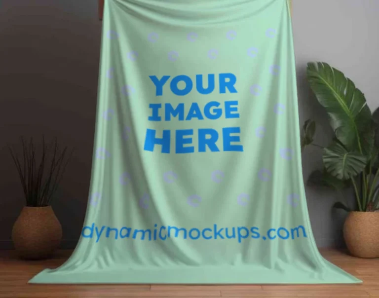 Mint Blanket Mockup Template