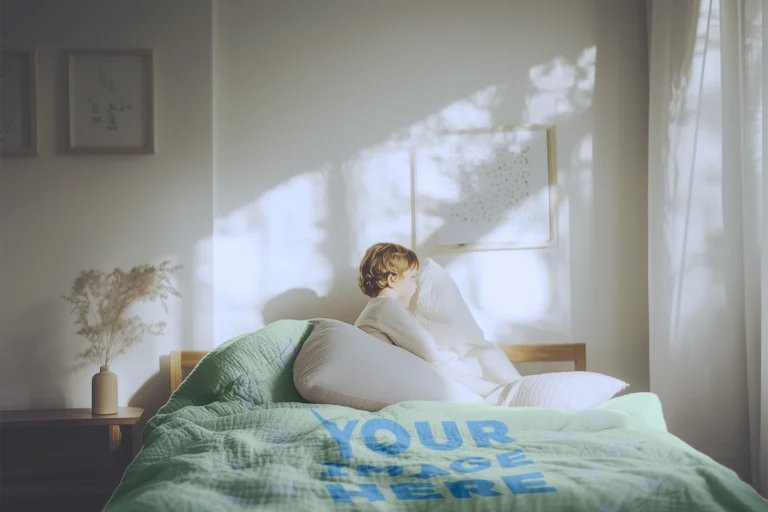 Mint Blanket Mockup Template