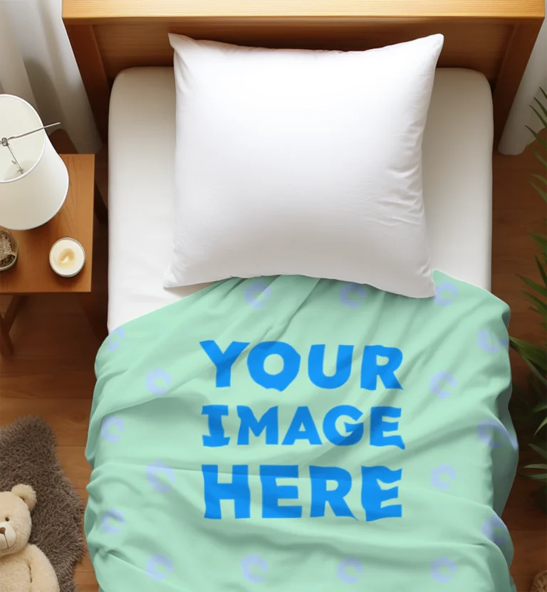 Mint Blanket Mockup Template