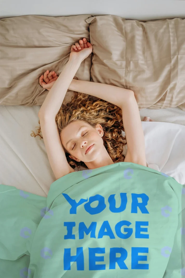 Mint Blanket Mockup Template