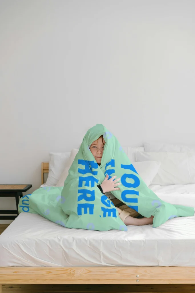 Mint Blanket Mockup Template