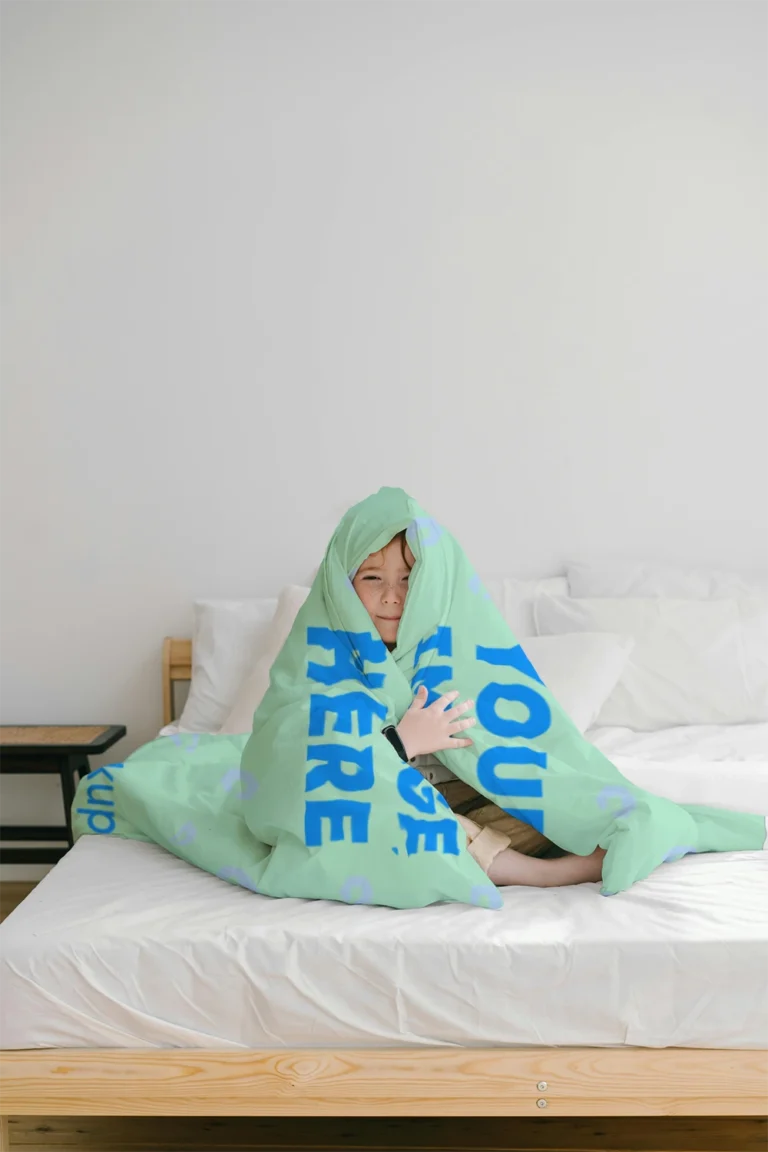 Mint Blanket Mockup Template
