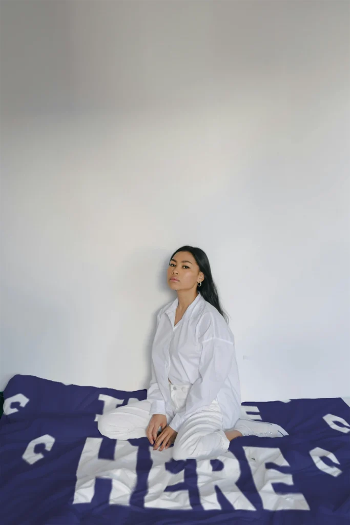 Navy Blue Blanket Mockup Template