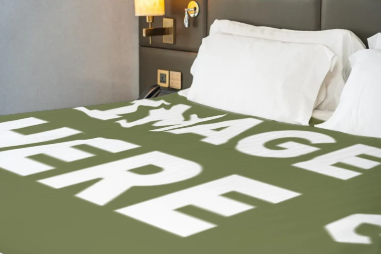 Olive Green Blanket Mockup Template