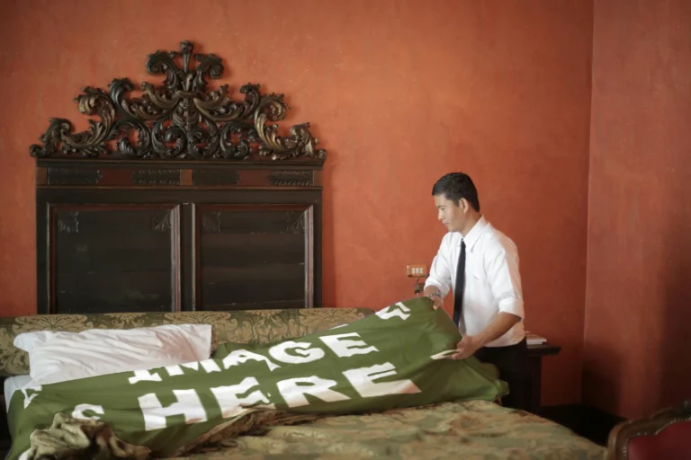 Olive Green Blanket Mockup Template