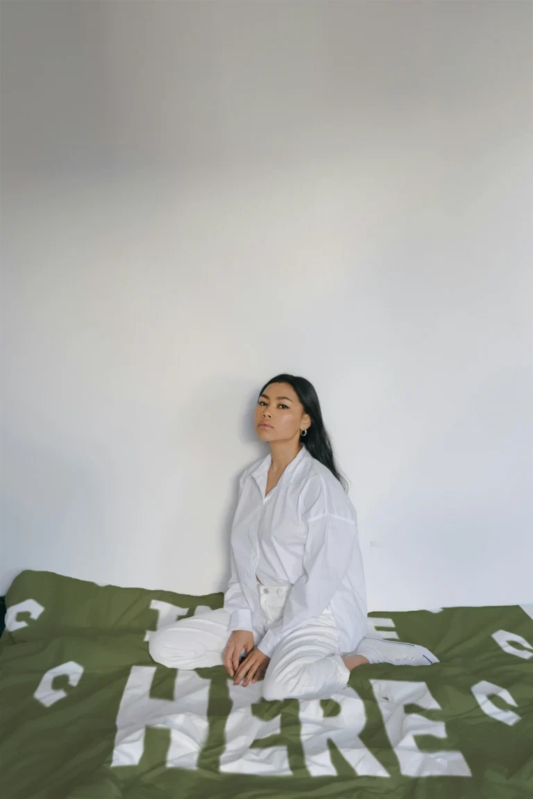 Olive Green Blanket Mockup Template