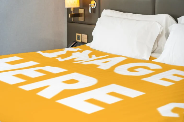 Orange Blanket Mockup Template