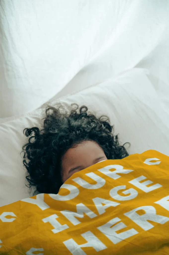 Orange Blanket Mockup Template