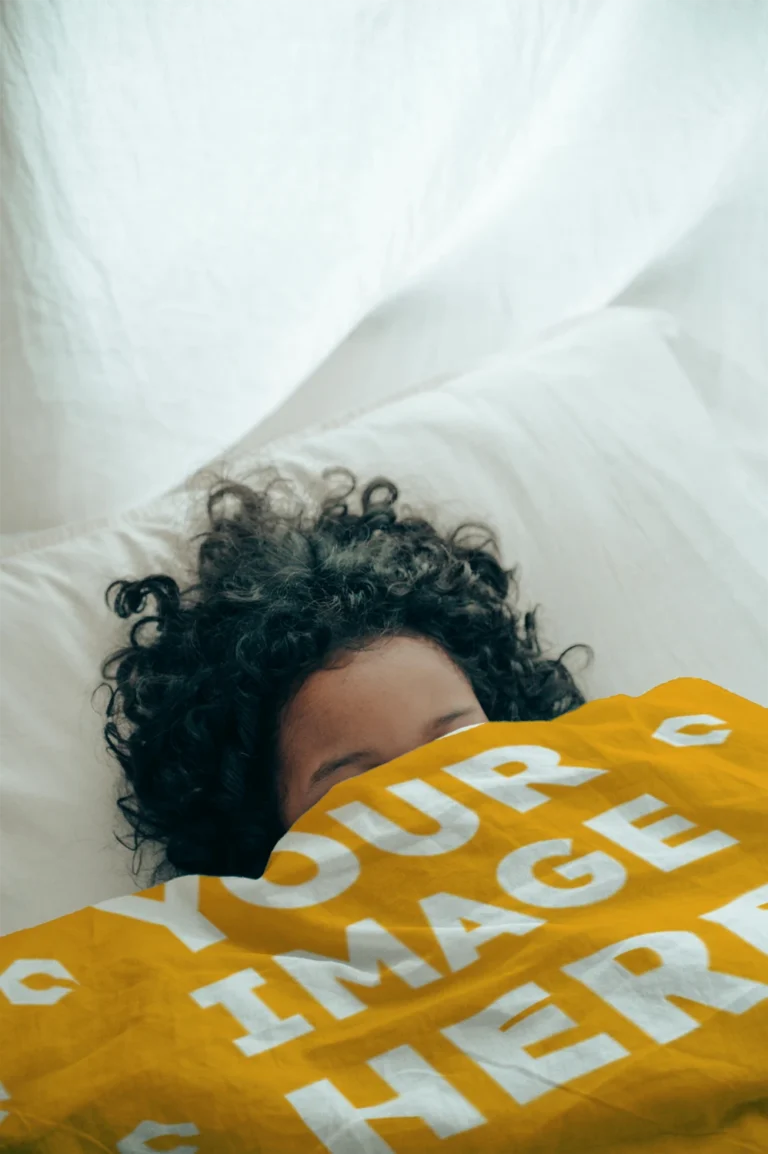 Orange Blanket Mockup Template