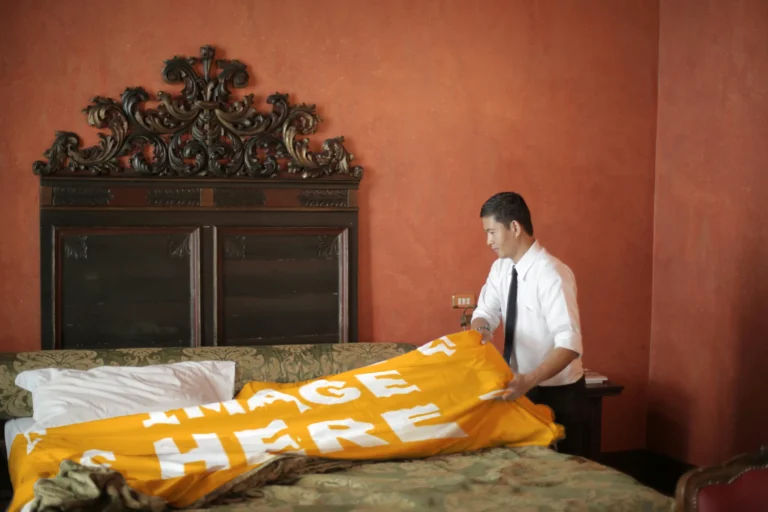 Orange Blanket Mockup Template