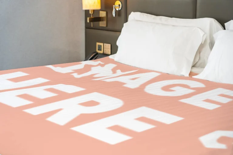Peach Blanket Mockup Template