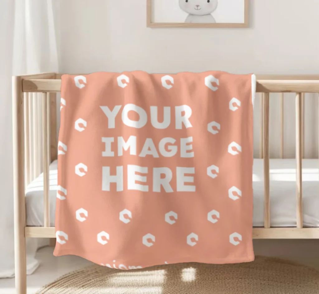 Peach Blanket Mockup Template