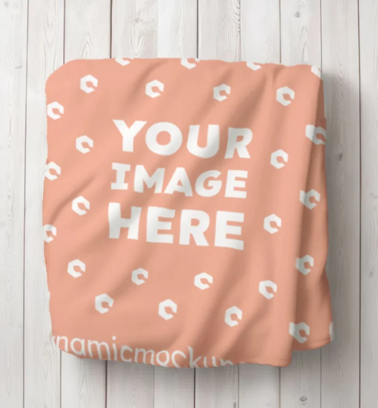 Peach Blanket Mockup Template