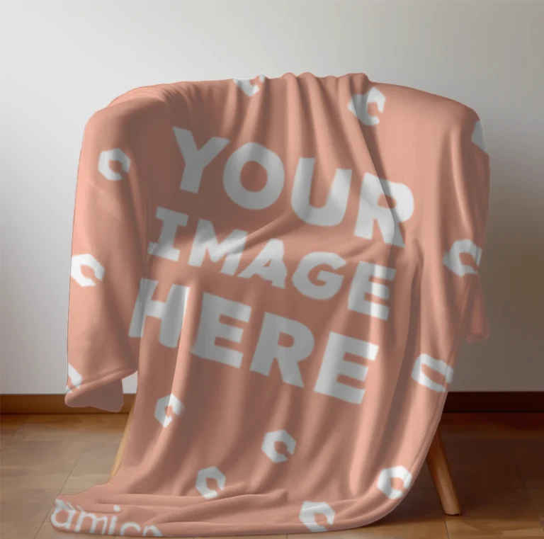 Peach Blanket Mockup Template