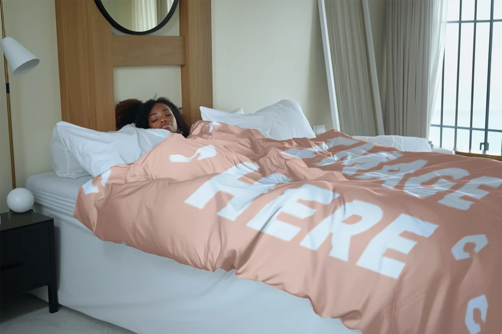 Peach Blanket Mockup Template