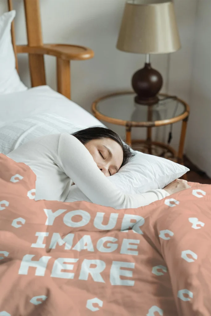 Peach Blanket Mockup Template