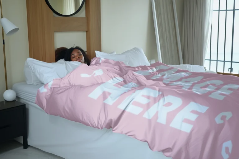 Pink Blanket Mockup Template