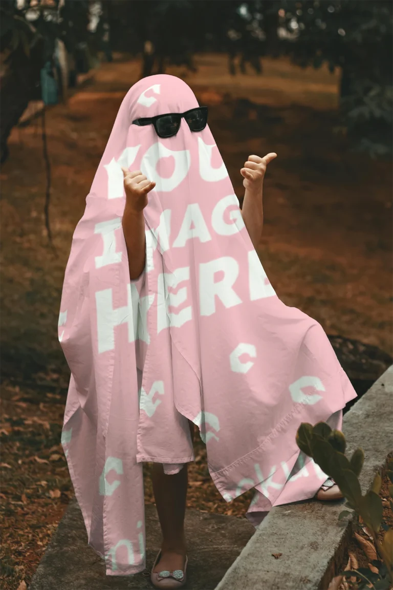 Pink Blanket Mockup Template