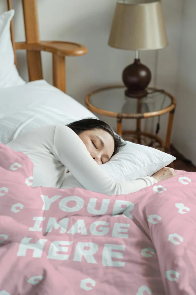 Pink Blanket Mockup Template