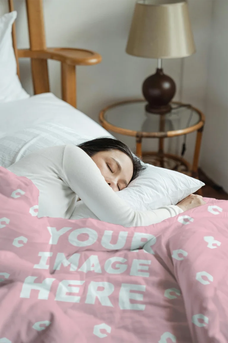 Pink Blanket Mockup Template